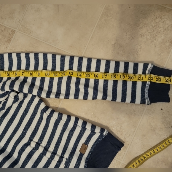 Roxy Halfway Home Blue & White Striped Sweatshirt Size M/L? See Measurements - Picture 7 of 7